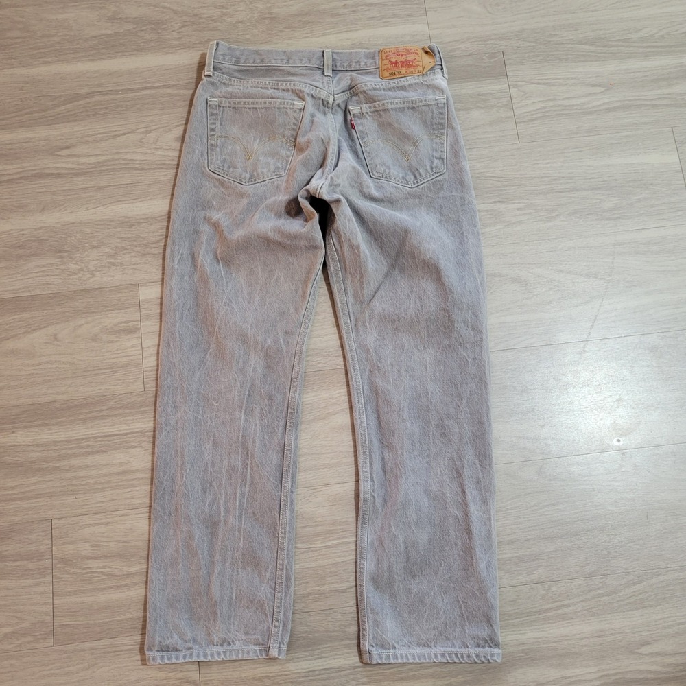 Levis 501XX Original Fit Jeans Mens 34x32(Fit 32x39.5)Gray Straight Leg Denim